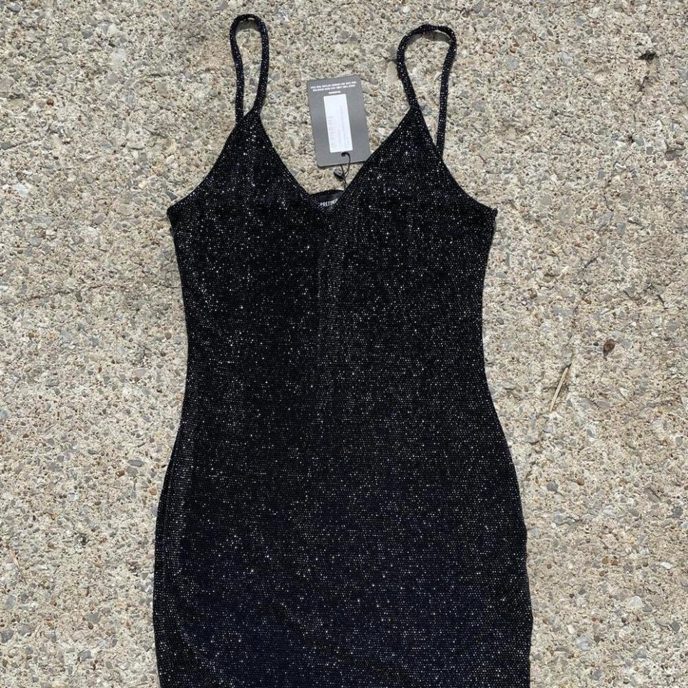 Black Glitter Pretty Little Thing Dress